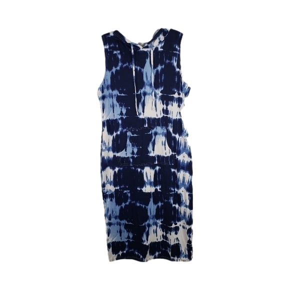 Bobbie Brooks Ladies Tie-Dye Hooded Sleeveless Midi Dress Size M - Picture 2 of 7